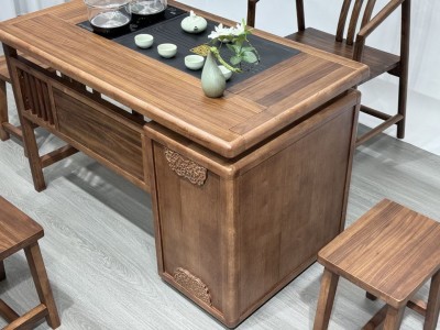 和乐茶台 材质：橡木 颜色：北美色 尺寸：1.2米*65*70图5