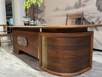 詹远茶台 材质：小叶龙凤檀 颜色：胡桃色 尺寸：2.4 米图2