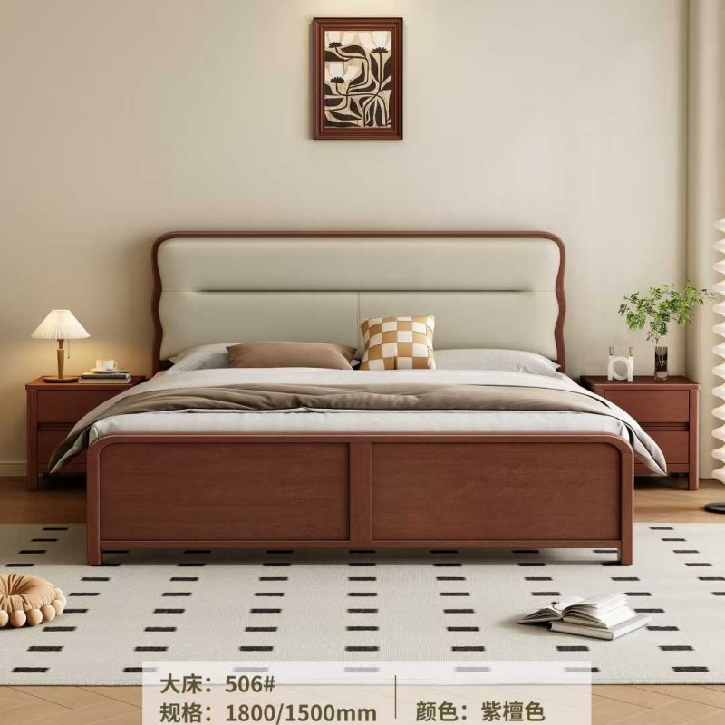 高性价比实木床 红斑马系列