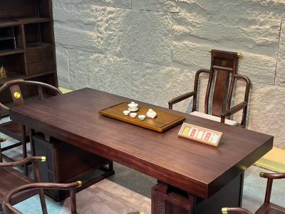 乌金木大板茶桌，加厚10cm，1.8~2.4米图6