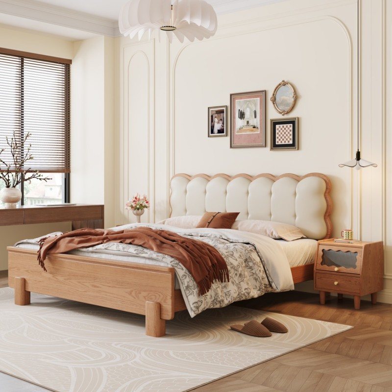 臻实家具白蜡木床