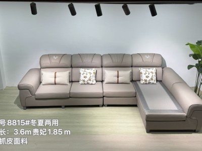 8815# 新品推荐冬夏两用 尺寸：3.6*1.9米 材质：猫抓皮面料，带藤席坐包冬夏两用，实木框架，松木满板底架，高密度海绵，坐感舒适！图2