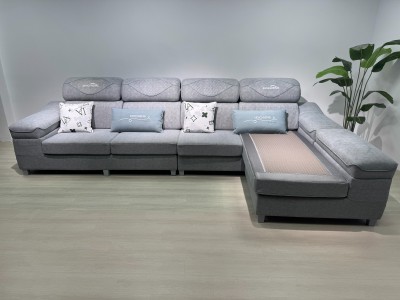 新款七型沙发，爆款型号886# 尺寸360×185CM，不分方向。 大头枕设计，提供更好的头部支撑，编藤凉席夏季凉爽，高品质绒布面料，触感柔软，松木满铺板结构稳固，高密度海绵座包，座感舒适，上样返单爆图7