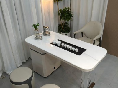 118# 超晶石茶桌 材质：碳素钢柜体 超晶石面 颜色：米白 备注：配双孔炉 超晶石面 尺寸：1.2米、1.4米图7