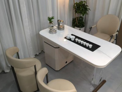 118# 超晶石茶桌 材质：碳素钢柜体 超晶石面 颜色：米白 备注：配双孔炉 超晶石面 尺寸：1.2米、1.4米图6