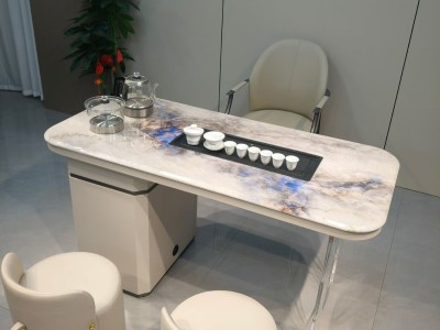 118# 超晶石茶桌 材质：碳素钢柜体 超晶石面 颜色：米白 备注：配双孔炉 超晶石面 尺寸：1.2米、1.4米图9