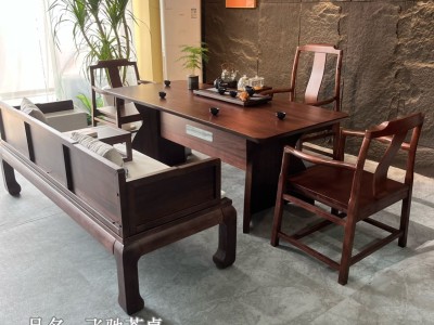 飞驰茶桌 颜色：乌金色 尺寸：1.6、1.8、2.0、2.2、2.4米图4