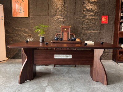 飞驰茶桌 颜色：乌金色 尺寸：1.6、1.8、2.0、2.2、2.4米图6