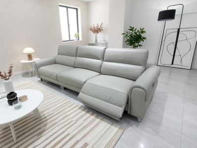 型号：8906#零靠墙沙发                                    面皮：荔枝纹生态真皮     框架：进口落叶松 形态：功能零靠墙沙发  颜色：浅灰 深棕 黑色图3