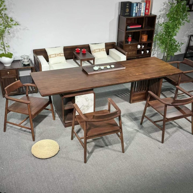 启辰大板【宋式美学】 尺寸:1.8米/2米/2.2米/2.4米/2.6米/2.8米 新中式罗汉床+禅心副椅配置