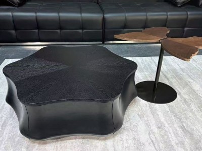 睡莲茶几，整装发货 板木结合材质，自吸缓冲轨道图6