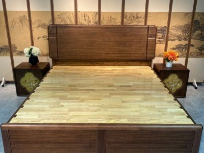 臻实宋式美学家具，宋式实木床图4