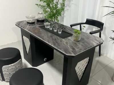 型号：八方茶台 材质：超晶石+碳素钢 尺寸：1.2/1.4米图7