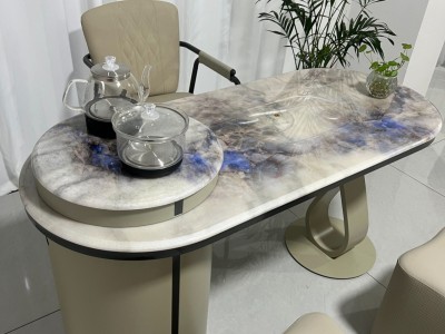 型号：澜彩茶台 材质：超晶石+碳素钢 颜色：超晶石 尺寸：1.2、1.4米图6
