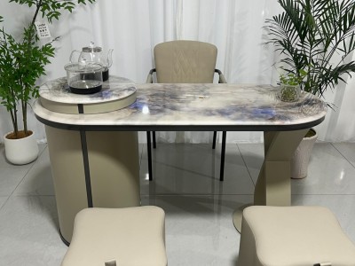 型号：澜彩茶台 材质：超晶石+碳素钢 颜色：超晶石 尺寸：1.2、1.4米图9