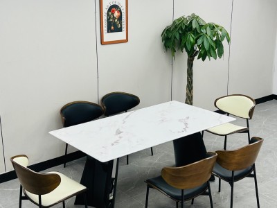 型号：F02#  方桌 材质：碳素钢底架 搭配岩板/微晶石/超晶石 尺寸：1.2米-1.6米图4