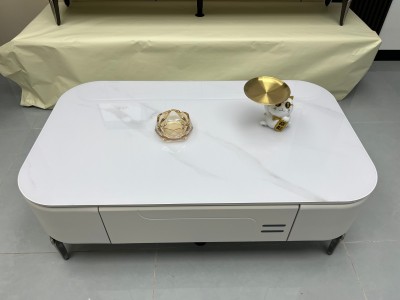 781# 茶几电视柜 小尺寸款/亮光白柜体 搭配玉晶石台面 尺寸120*70*45cm 180*40*45cm图4