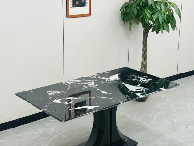 型号：106#  双C方桌 材质：碳素钢底架 搭配岩板/微晶石/超晶石 尺寸：1.2米-1.5米图7