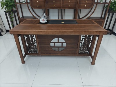 财源（新款带层板） 材质：橡木 颜色：北美胡 规格：160*80*73CM           180*80*73CM图9