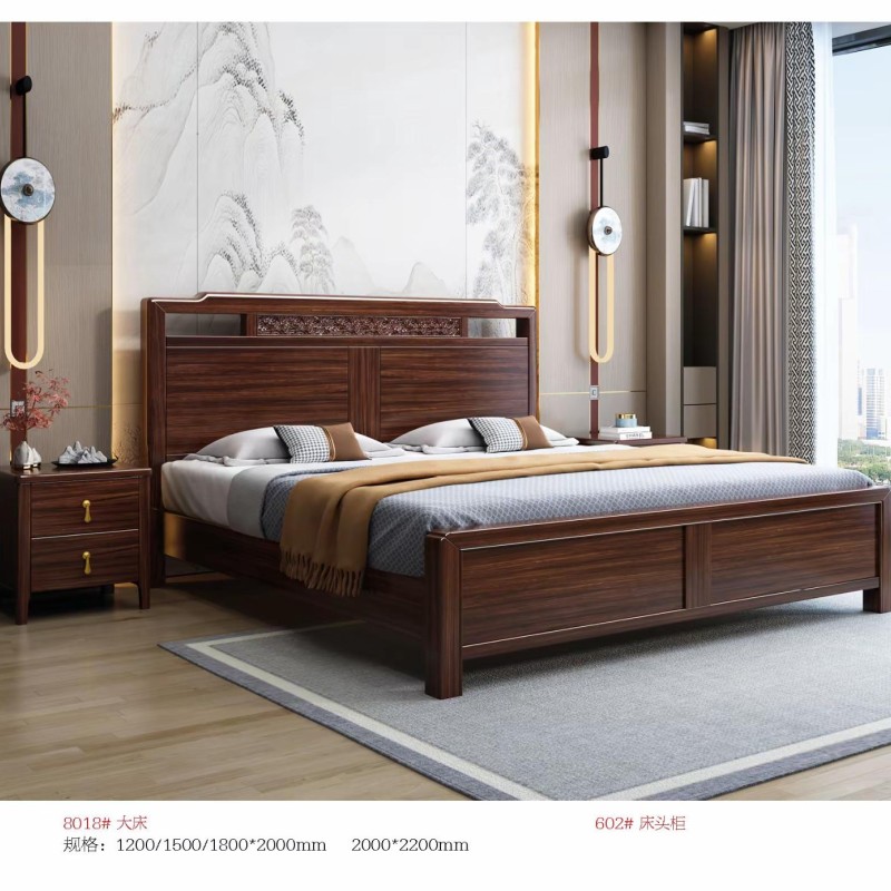 8018# 硬靠 颜色：黑檀色 规格： 1.2m*2.0m 1.5m*2.0m 1.8m*2.0m 2.0m*2.2m