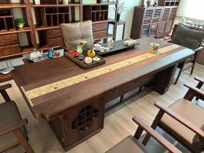海棠大板 颜色：北美黑胡桃色 规格：220*90*76           240*90*76           260*90*76图7