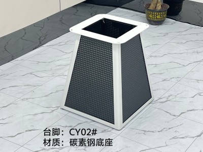 型号：CY02#  圆桌配托板（也可以配台圈） 材质：碳素钢底架 搭配岩板/微晶石/超晶石 尺寸：1.2米-1.8米图9