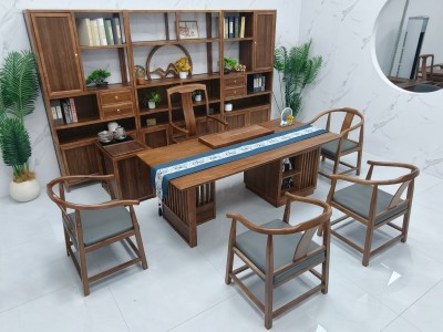 清韵（新款） 【规格】200/220/240*90*75CM 【材质】橡木乌金木工艺 【颜色】北美胡图2