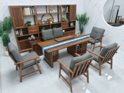 清韵（新款） 【规格】200/220/240*90*75CM 【材质】橡木乌金木工艺 【颜色】北美胡图5