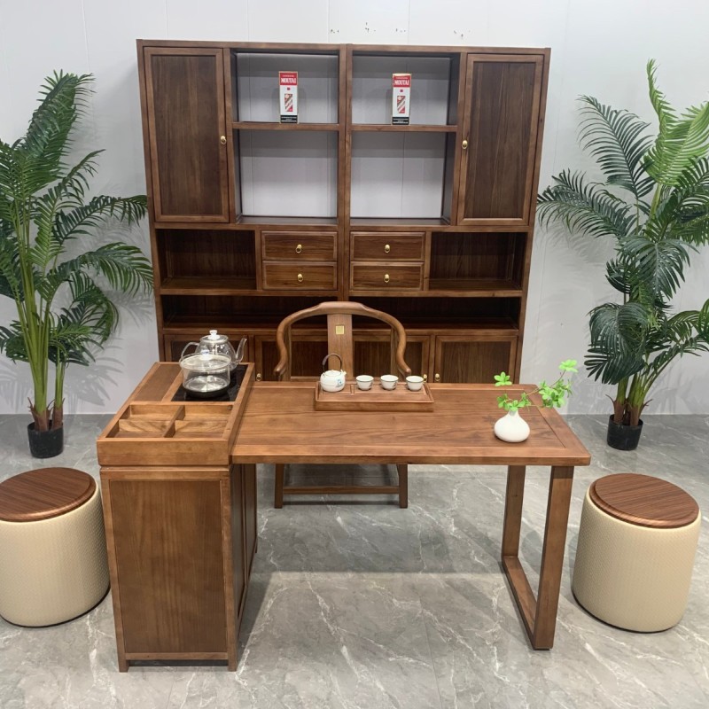 至荟岛台（可伸缩） 【规格】110-140/*60*75CM 【材质】乌金木工艺 【颜色】北美胡
