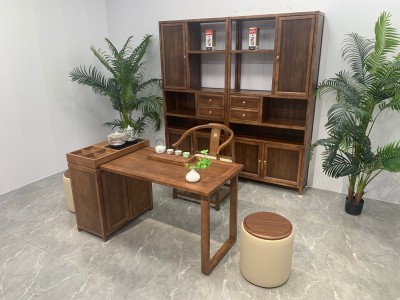 至荟岛台（可伸缩） 【规格】110-140/*60*75CM 【材质】乌金木工艺 【颜色】北美胡图2