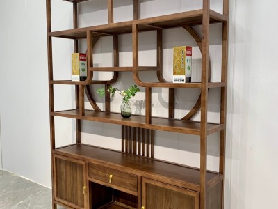 灯笼博古架 【规格】150*33*196CM 【材质】橡木 【颜色】北美胡/黑胡桃图6