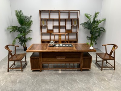 骏顺茶台 【规格】180/200*78*73CM 【材质】橡木 【颜色】板栗色图8