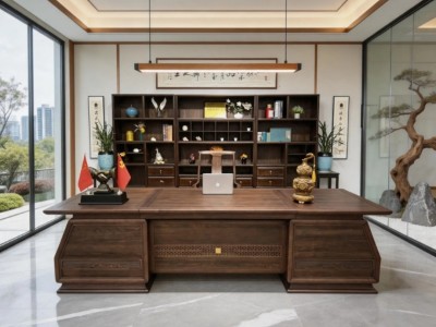 锦泰办公桌 材质: 乌金 颜色: 乌金色/可定制颜色 规格： 280*100*78cm 300*100*78cm 320*100*78cm图2