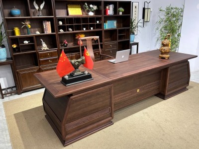 锦泰办公桌 材质: 乌金 颜色: 乌金色/可定制颜色 规格： 280*100*78cm 300*100*78cm 320*100*78cm图4