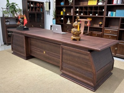 锦泰办公桌 材质: 乌金 颜色: 乌金色/可定制颜色 规格： 280*100*78cm 300*100*78cm 320*100*78cm图5