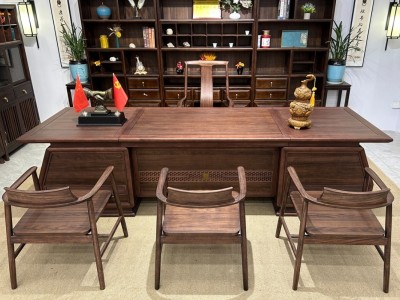 锦泰办公桌 材质: 乌金 颜色: 乌金色/可定制颜色 规格： 280*100*78cm 300*100*78cm 320*100*78cm图8
