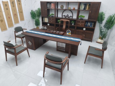 宋和（新款） 【规格】240*90*75CM 【材质】橡木乌金木工艺 【颜色】咖色 全实木实心，高品擦色图7