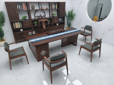 宋和（新款） 【规格】240*90*75CM 【材质】橡木乌金木工艺 【颜色】咖色 全实木实心，高品擦色图9