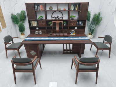 宋和（新款） 【规格】240*90*75CM 【材质】橡木乌金木工艺 【颜色】咖色 全实木实心，高品擦色图8
