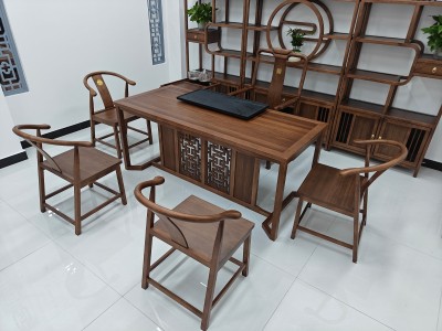 鸿茗干泡台（新款） 【尺寸】180*80*73CM 【材质】橡木 【颜色】北美胡  高品擦色工艺，简约大气，质量过硬图3