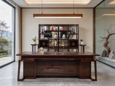 凌云壮志茶桌 颜色：乌金色/可定制颜色 规格： 180*88*73cm 200*88*73cm 220*88*73cm 240*88*73cm图6