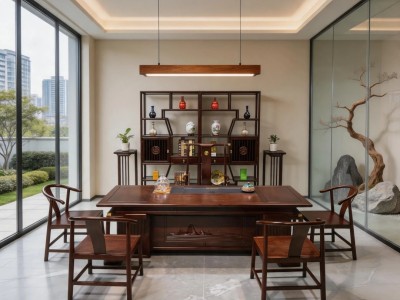 凌云壮志茶桌 颜色：乌金色/可定制颜色 规格： 180*88*73cm 200*88*73cm 220*88*73cm 240*88*73cm图2