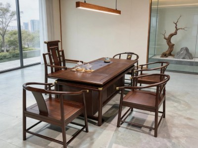 凌云壮志茶桌 颜色：乌金色/可定制颜色 规格： 180*88*73cm 200*88*73cm 220*88*73cm 240*88*73cm图5