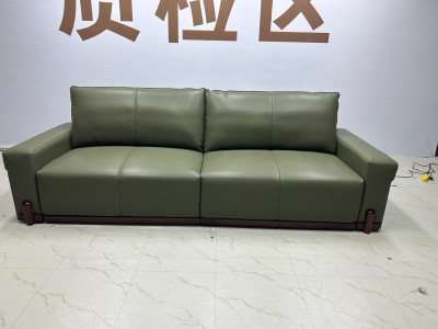 型号：F06# 面料：全生态皮/头层牛皮【可面料定制】 尺寸：2.1米/2.3米/2.5米/2.8米/3米/3.2米/ 材质：电动功能架 一拖二  进口2*10芬兰松木框架4.0弹簧绷带底架 高密度+图6