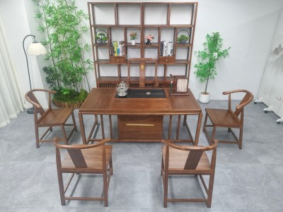 素心茶桌 【规格】160*80*71CM 【材质】乐木樟 【颜色】板栗色图5