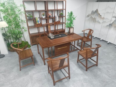 素心茶桌 【规格】160*80*71CM 【材质】乐木樟 【颜色】板栗色图7