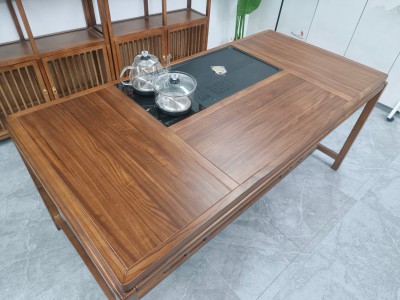 素心茶桌 【规格】160*80*71CM 【材质】乐木樟 【颜色】板栗色图9