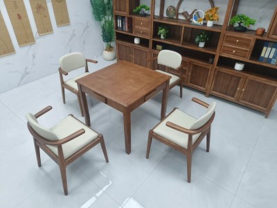 网红掼蛋桌（两用） 【规格】88*88*75 【材质】橡木 【颜色】北美胡图2